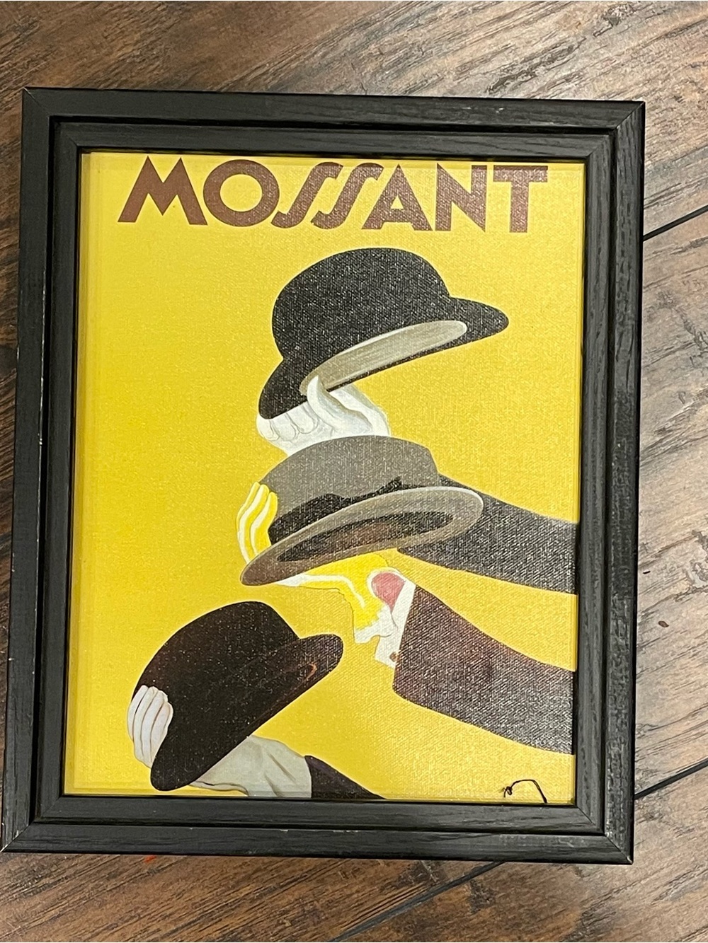 Yellow & Black Hat framed print- Branded Wall Art